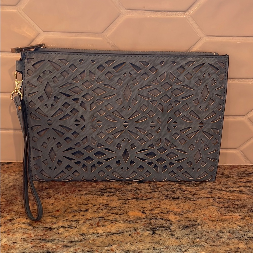 Elegant Black Laser Cut Clutch